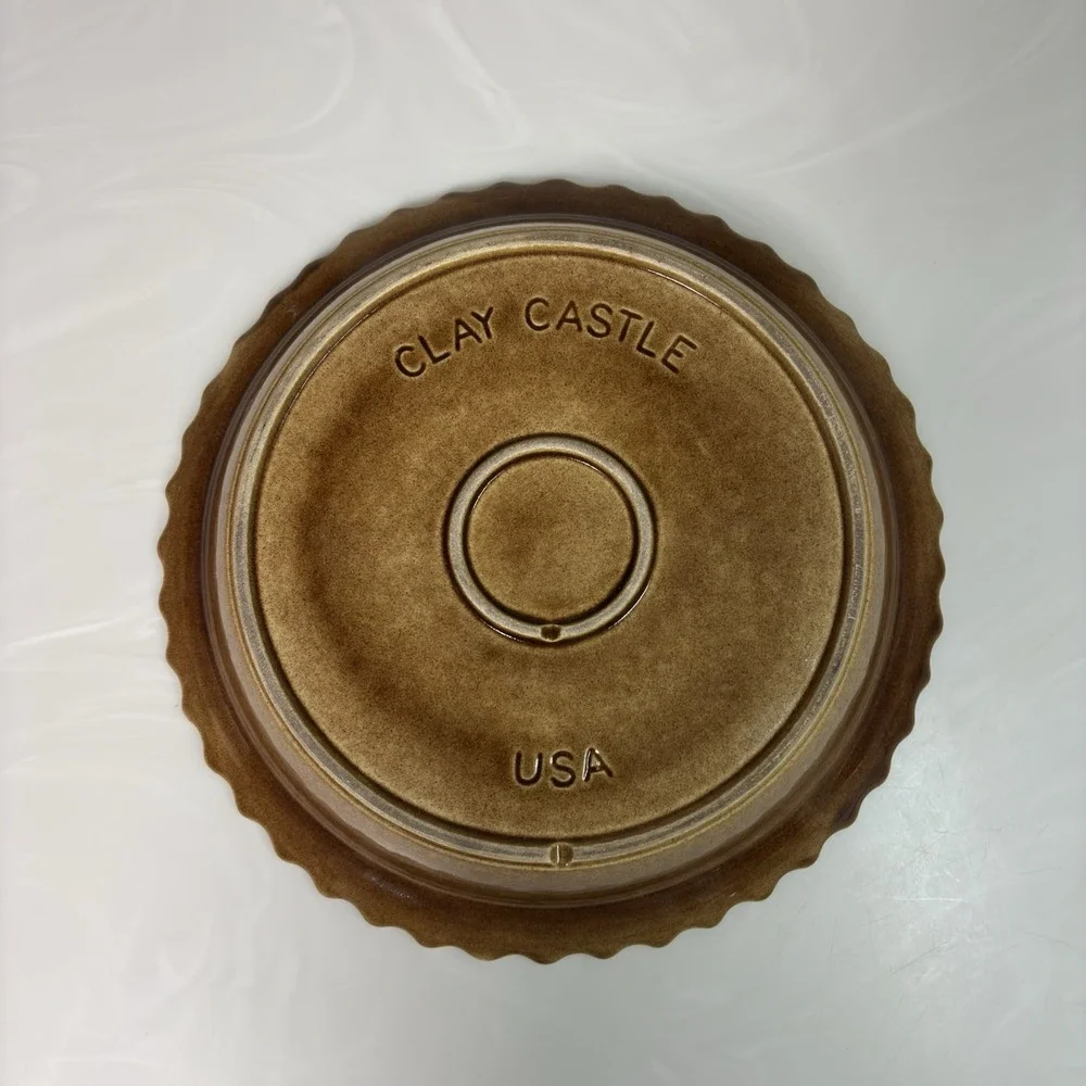 Clay Castle Pumpkin Pie Recipe Baking Dish 10
